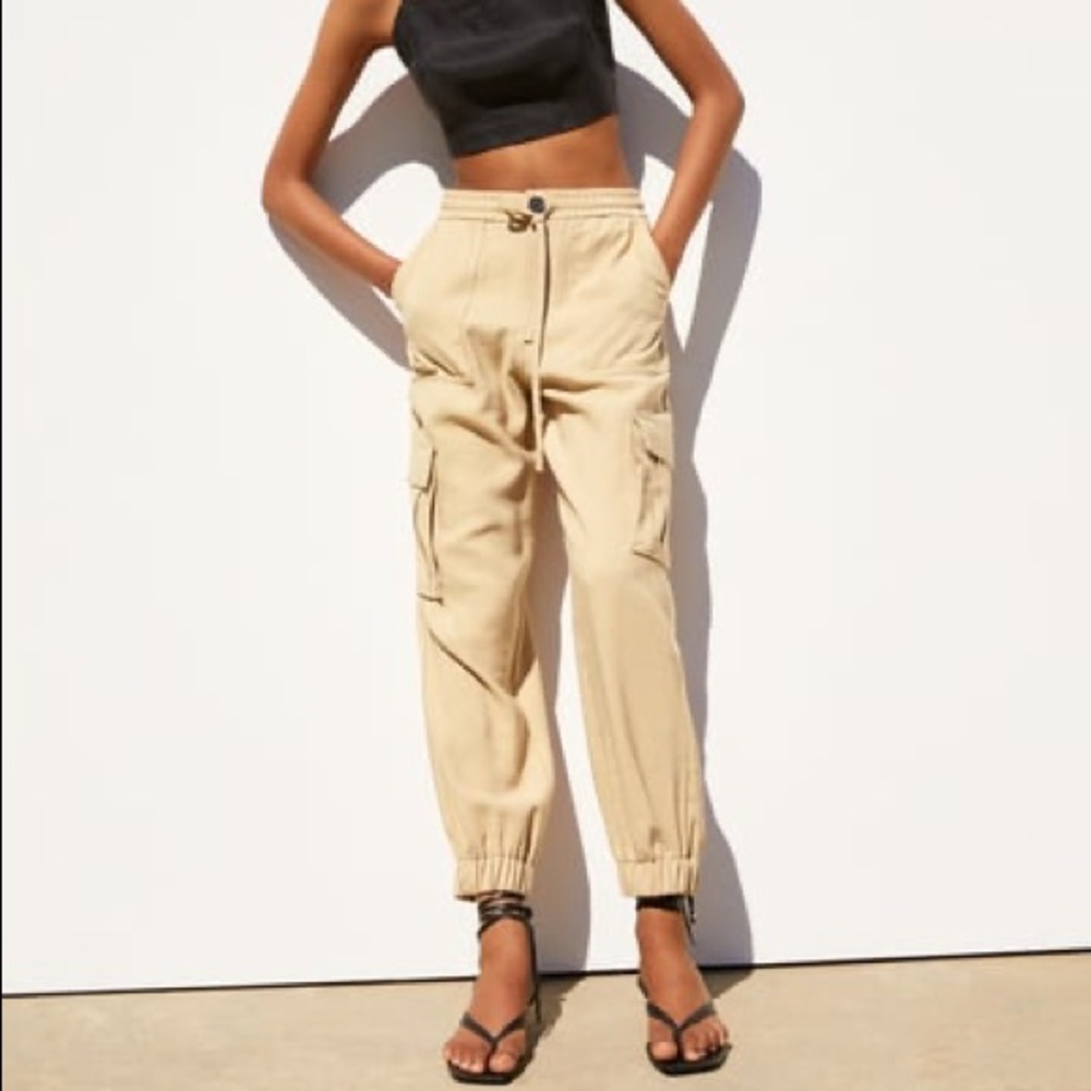 Zara Tan Cargo Pants